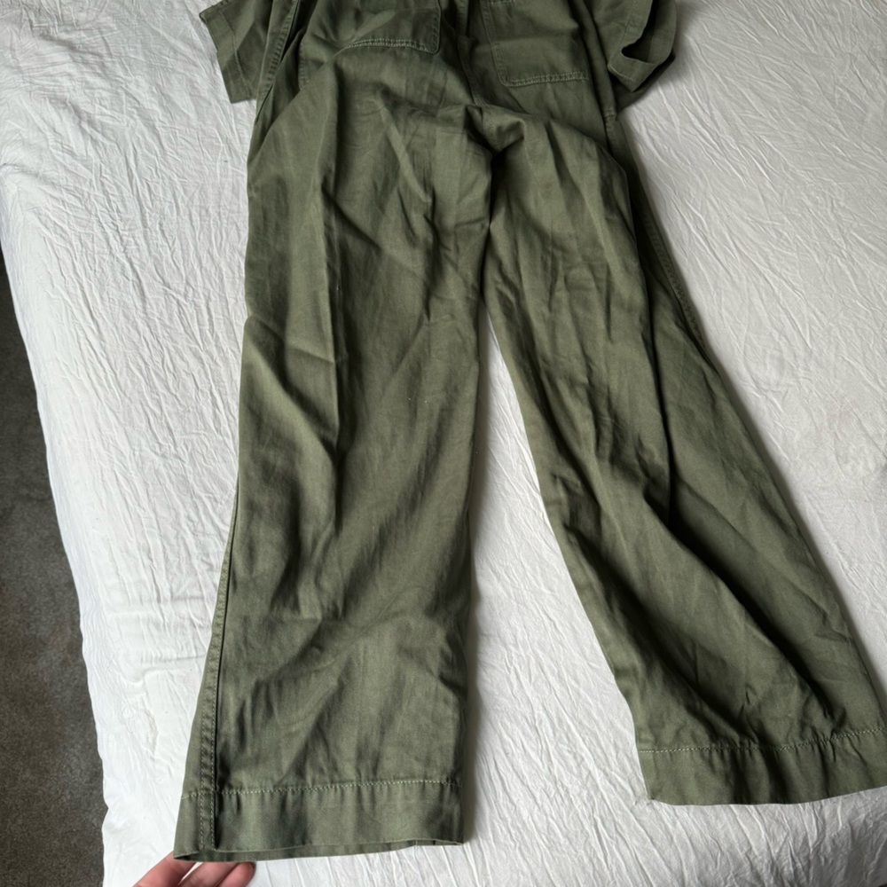 Madewell Olive Green Utility Jumpsuit - Straight Leg - Picture 5 of 5